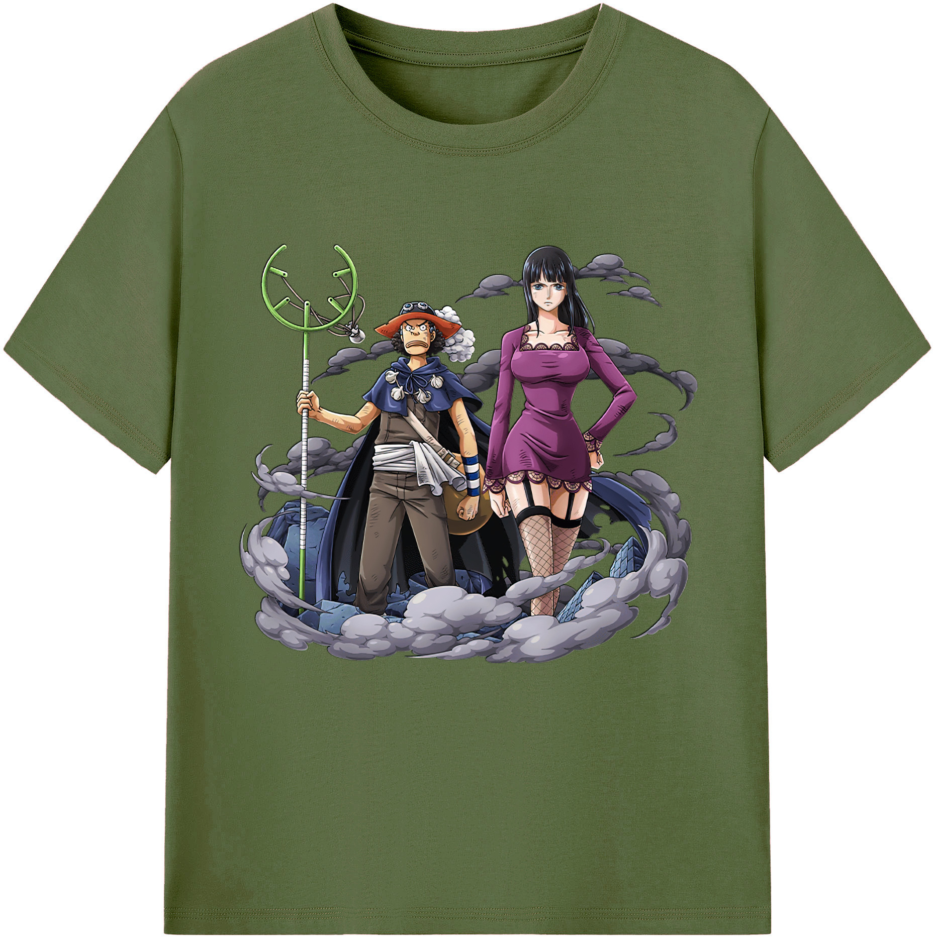 ワンピース ニコ・ロビン ONE PIECE Nico Robin 綿100％半袖Tシャツ（フロントプリント）
